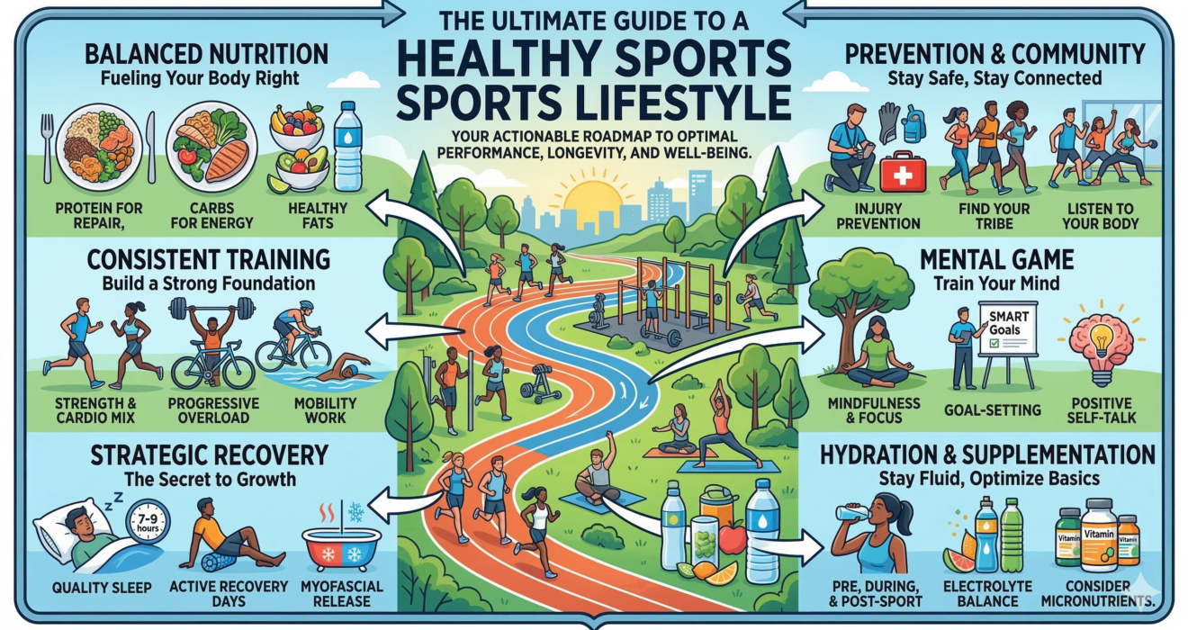 give me the imege according to this topic The Ultimate Guide to a Healthy Sports Lifestyle