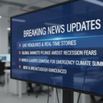 Breaking News Updates: The Latest Headlines and Live Stories You Need to Know